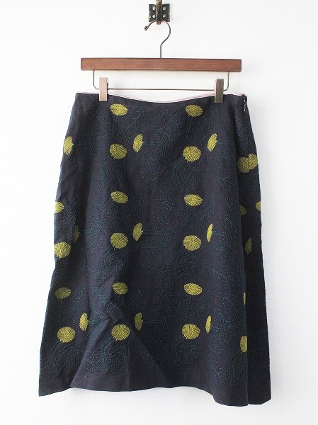 ws5063 tanpopo 刺繍 リネン スカート