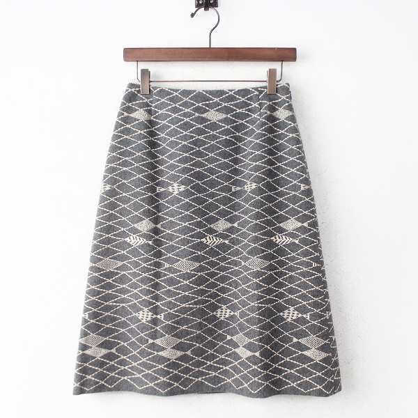 pacific 刺繍 台形 スカート 